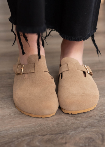 Kalina Taupe Boston Clogs
