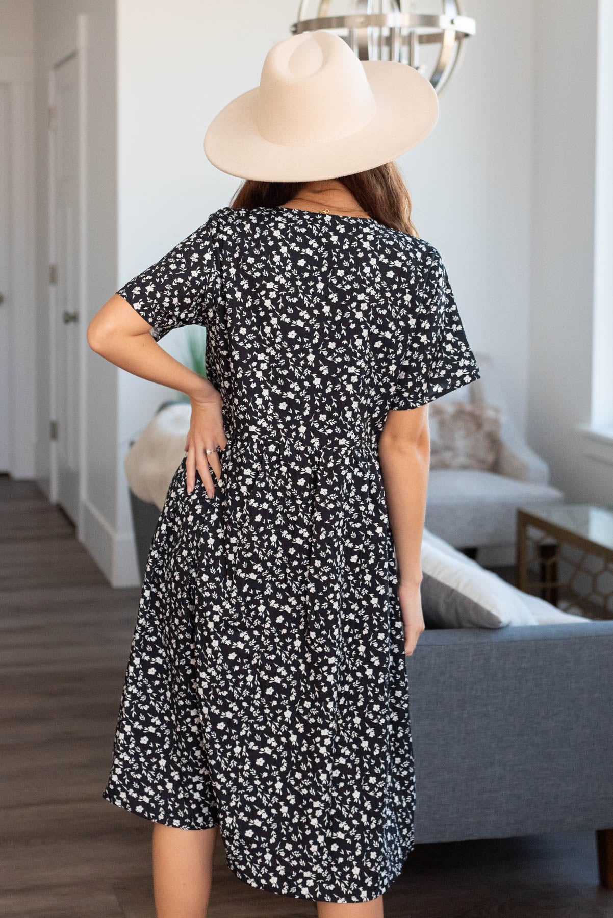 Kapri Black Floral Dress