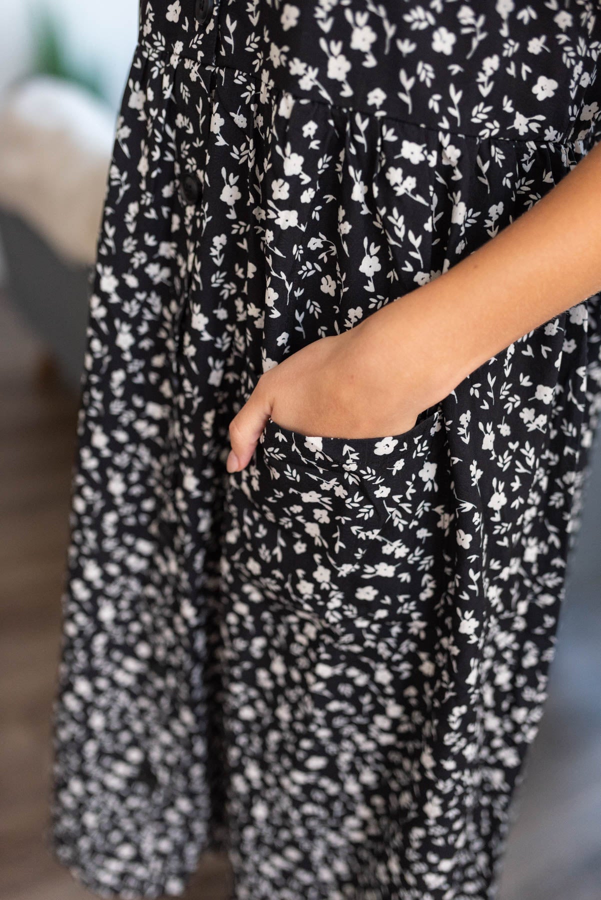 Kapri Black Floral Dress