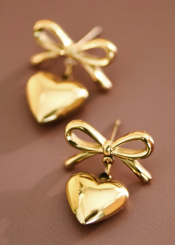 Kathleen 18K Heart Earrings