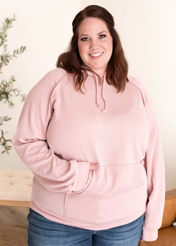 Kathy Mauve Textured Hoodie