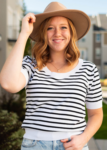 Kayla Ivory Striped Top