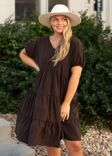 Kiera Deep Brown Dress
