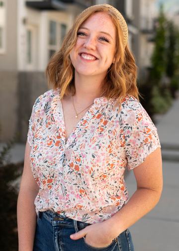 Kyra Ivory Floral Top