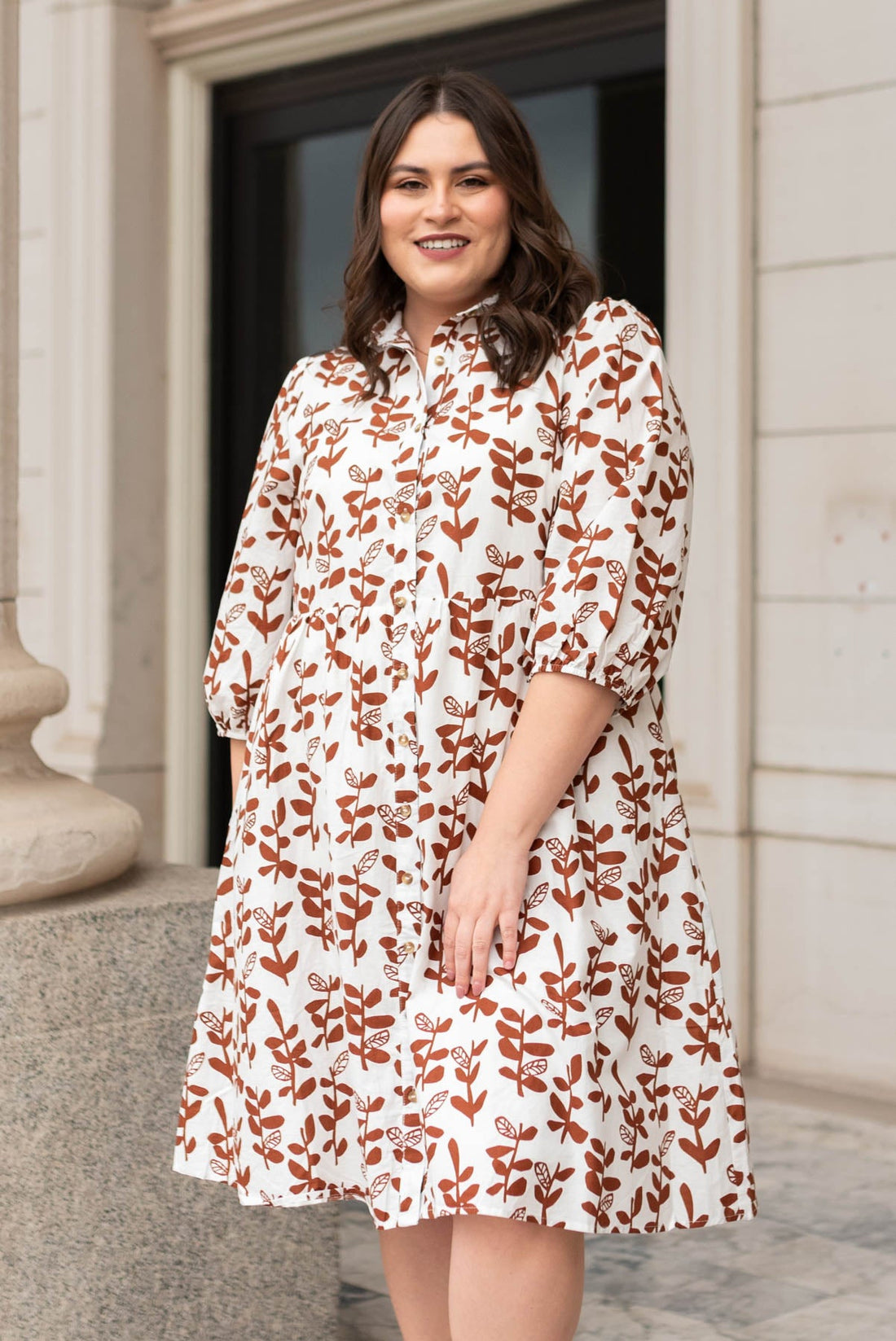 Leighann Brown Floral Dress