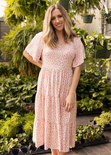 Leila Blush Floral Dress