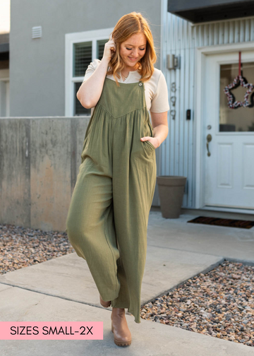 Luann Olive Jumpsuit