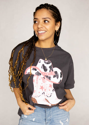 Dolly Charcoal Top