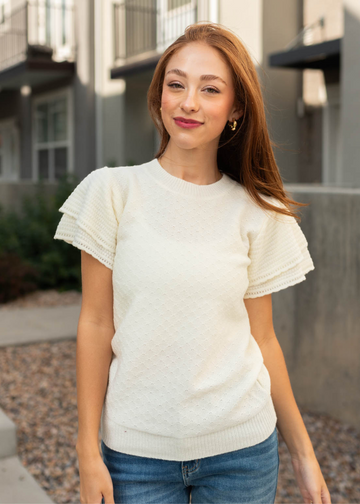 Maddox Ivory Sweater Top