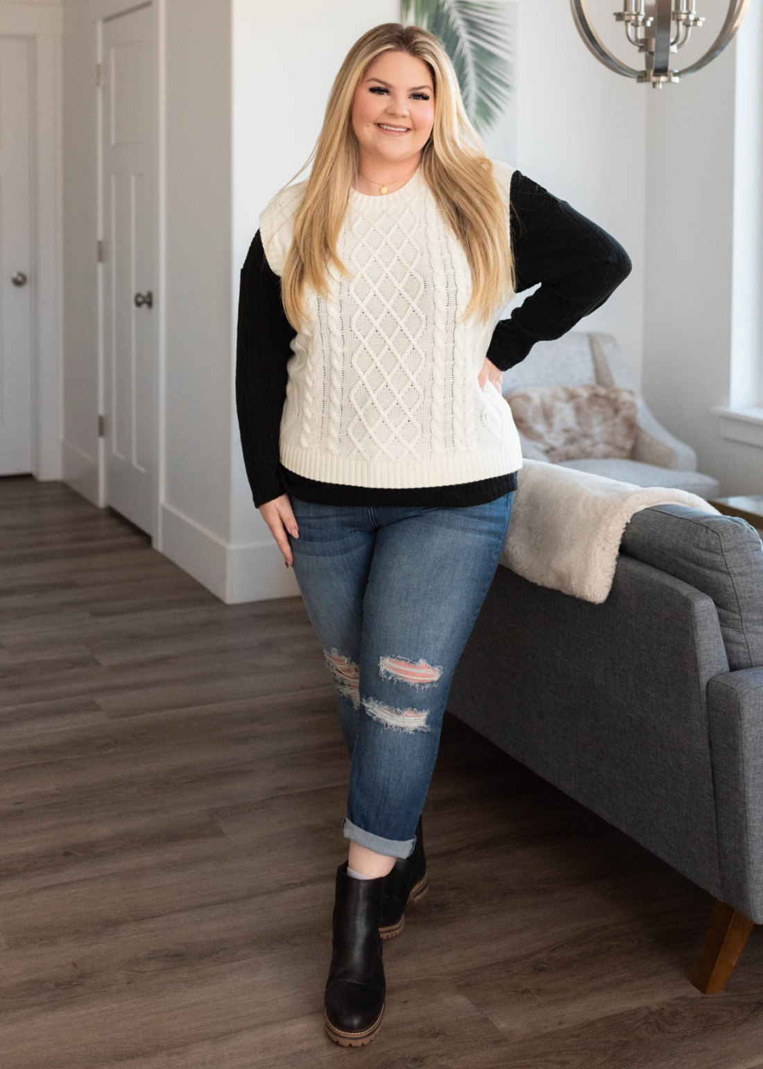 Madison Ivory Sweater Vest