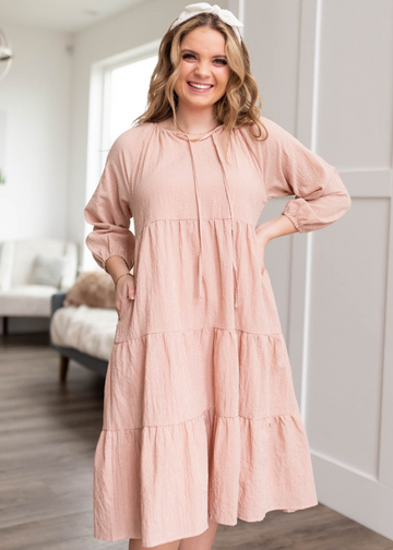 Maizie Blush Tiered Dress