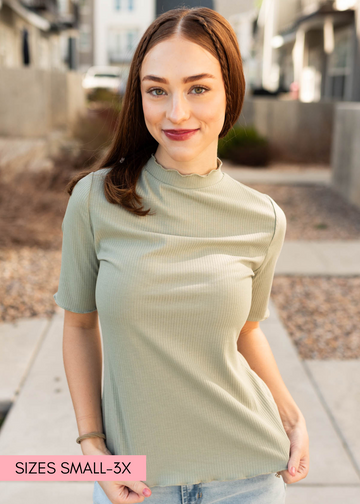 Makelle Sage Textured Knit Top
