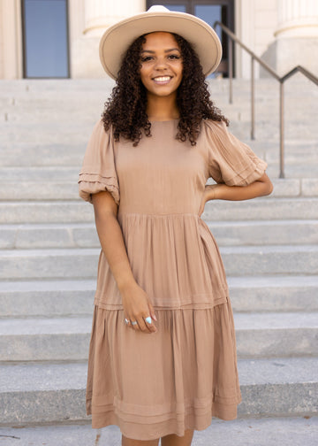 Michelle Taupe Dress