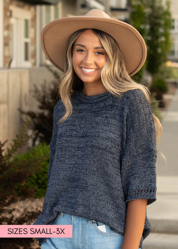 Myrna Navy Top