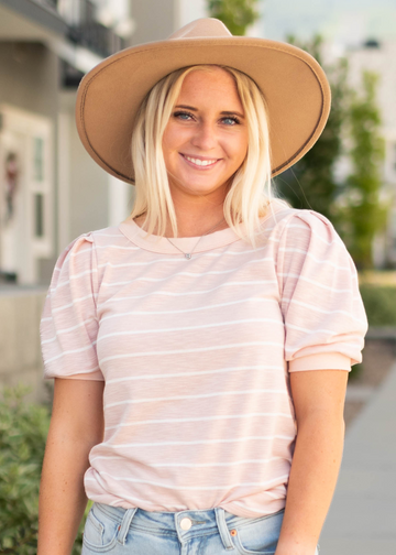 Nadia Pink Striped Top
