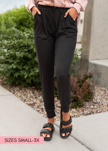 Night Owl Black Joggers