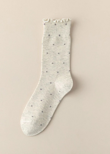 Parker Grey Polka Dot Socks