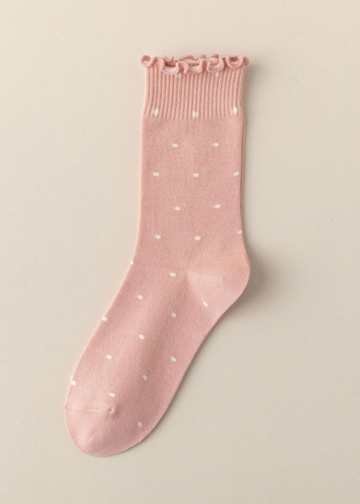 Parker Pink Polka Dot Socks