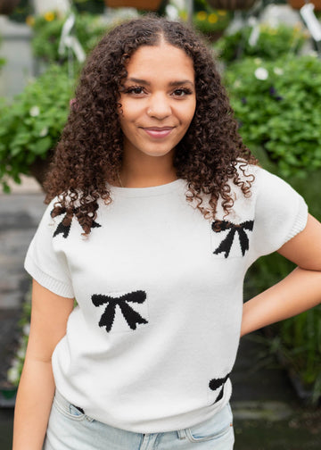 Presley Black Bow Sweater