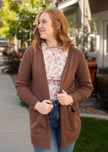 Rhea Chocolate Cardigan