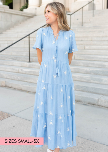 Rosa Blue Floral Dress