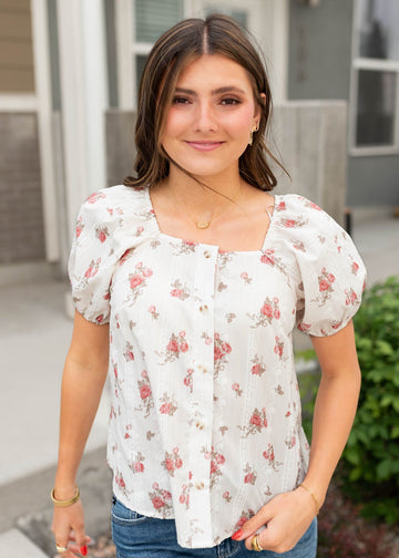 Rosie Ivory Floral Top