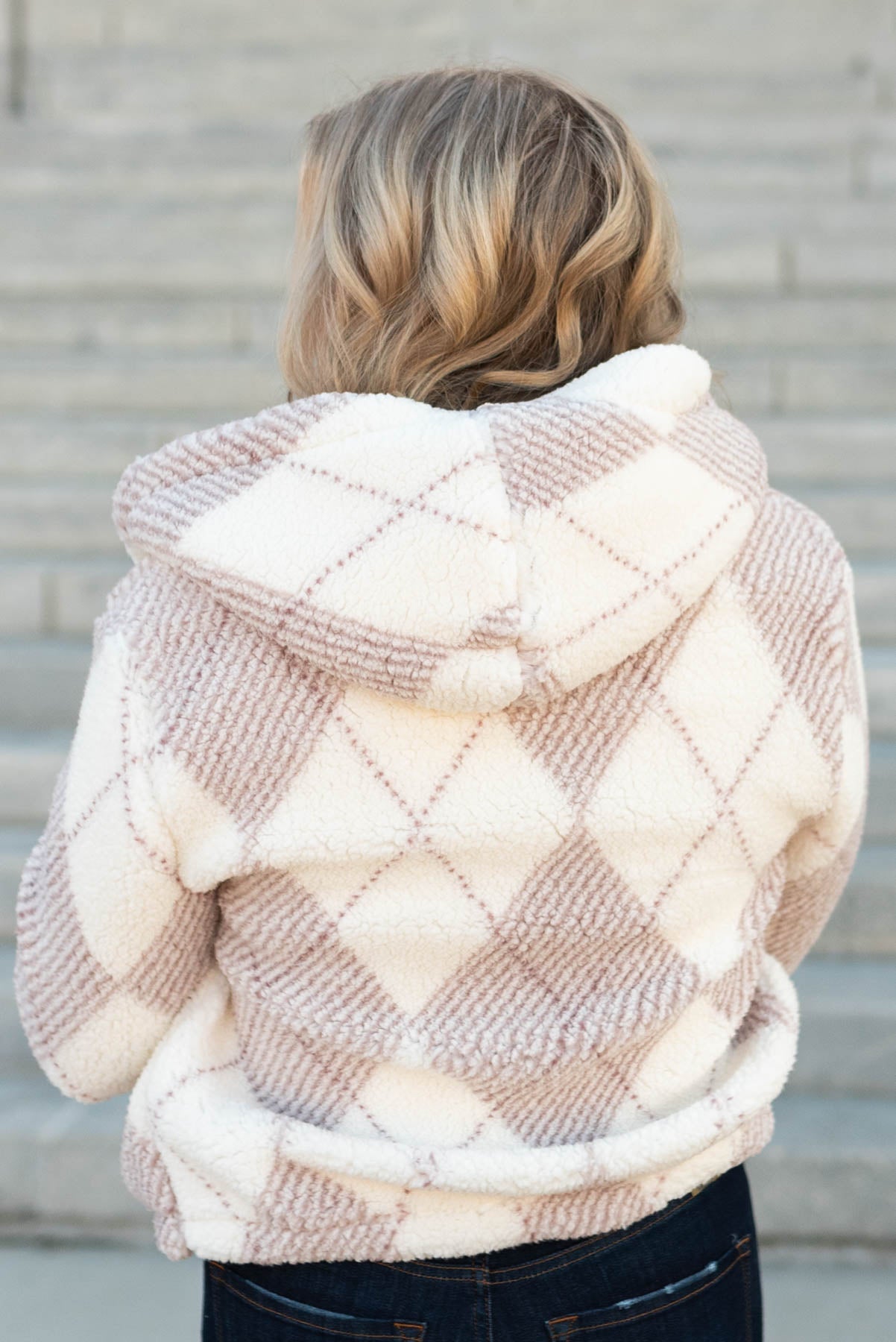 Sally Pink Plaid Sherpa
