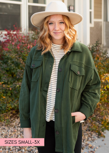 Shauna Army Green Shacket
