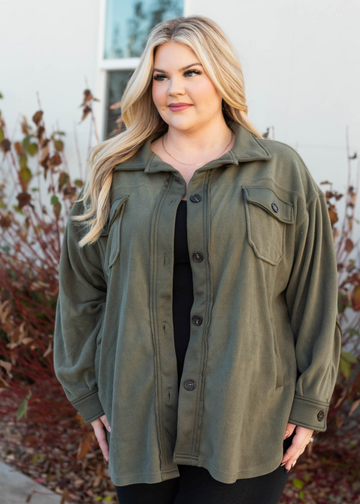 Shauna Light Olive Shacket