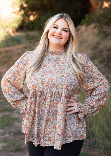 Sheila Rust Floral Top