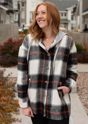 Stacy Black Plaid Shacket