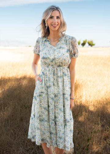 Sydney Vintage White Floral Dress