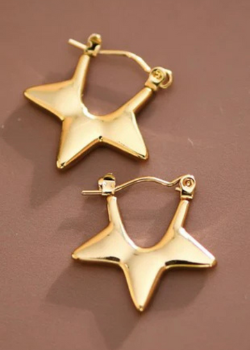 Taylor Gold Three Point Hoop Earing