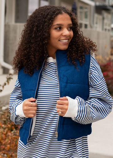 Tayte Blue Corduroy Vest