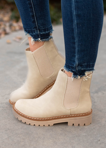 Teri Sand Chelsea Boots