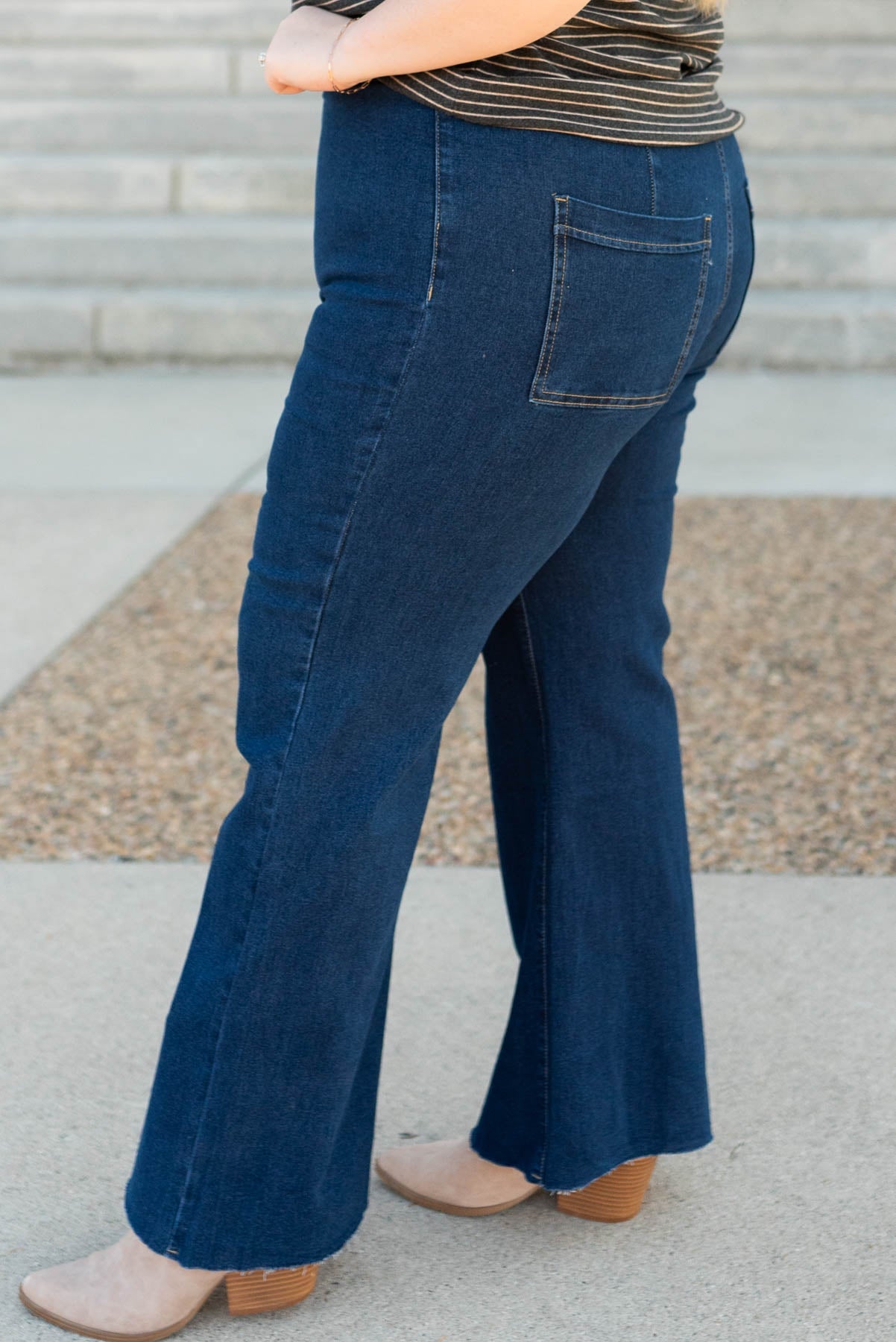 Tina Dark Denim Wide Leg Pants