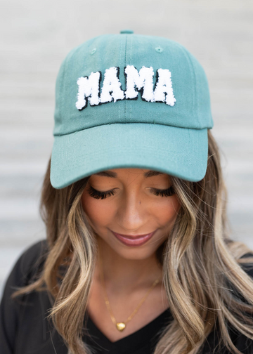 Tori Dark Teal Sherpa Mama Hat