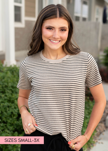 Willow Black Stripe Top