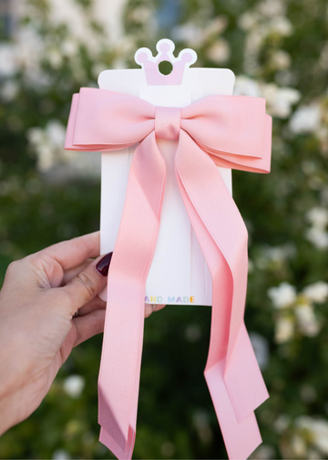Zaria Pink Double Ribbon Bow