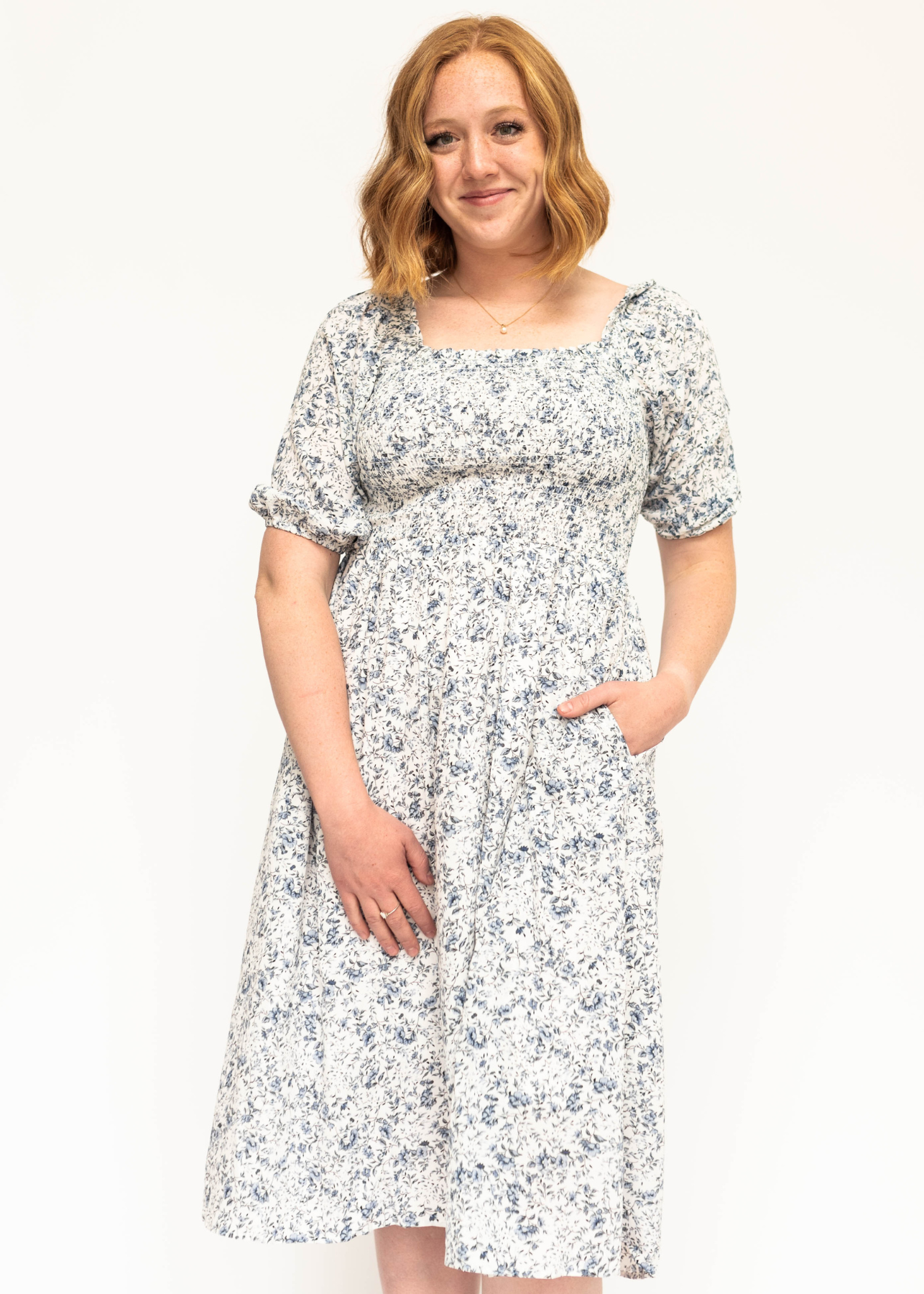 Isabella Blue Floral Dress