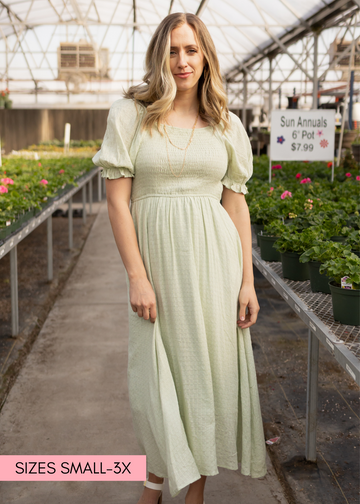 Poppy Sage Dress