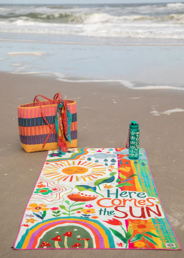 Here Comes The Sun Beach Towel