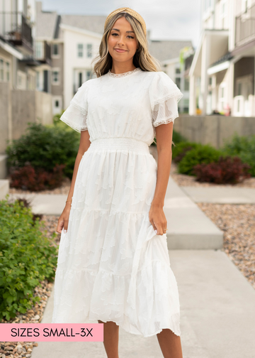 Joni White Floral Dress