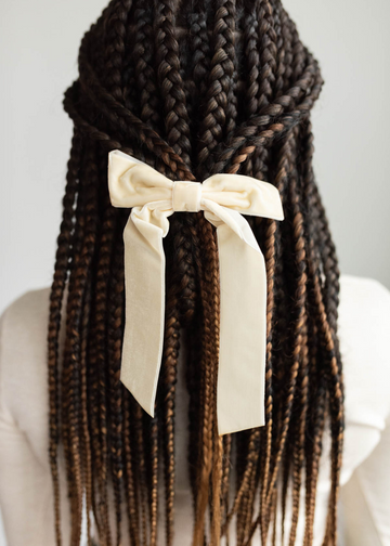 Narissa Ivory Velvet Bow