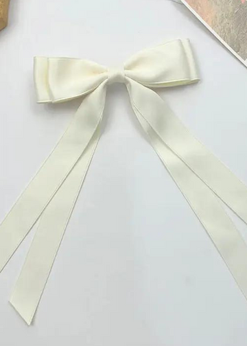 Zaria Cream Double Ribbon Bow