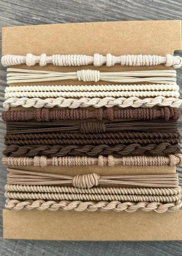 Boho Brown Bracelet Hair Ties