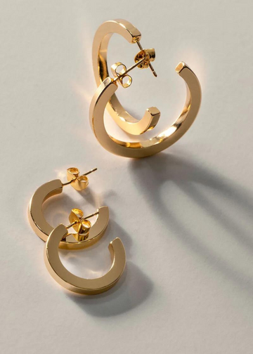 Angel 14K Gold Dipped Hoops