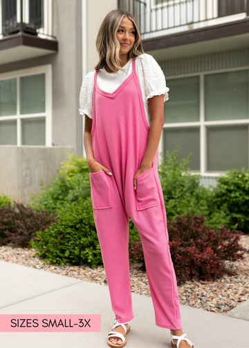 Josephine Hot Pink Jumpsuit