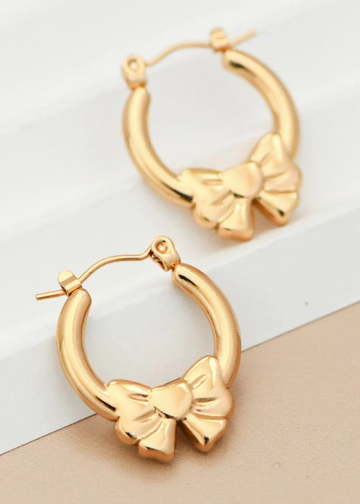 Marren Bow Hoop Earring
