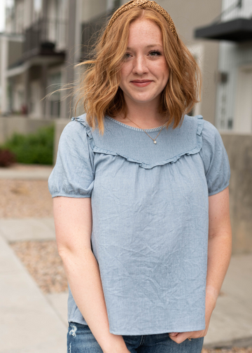 Mia Chambray Top